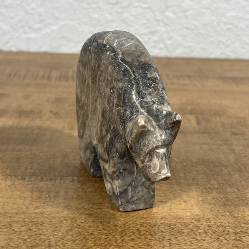 Marble Zuni Bear Fetish Marble Stone Figurine - Picture 8 of 12